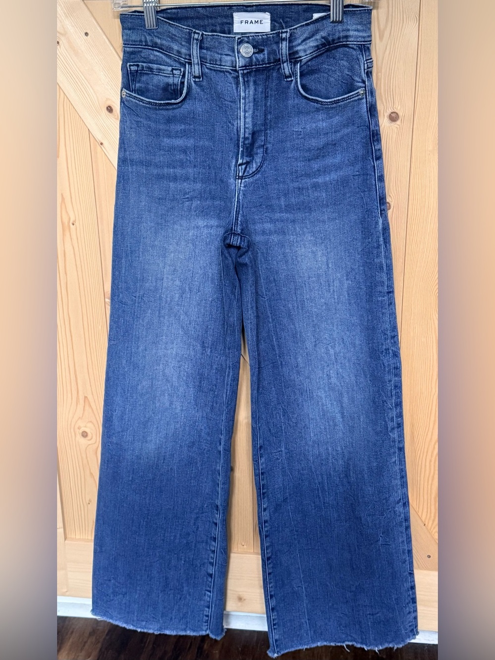 Frame Denim Le Slim Palazzo high rise wide leg